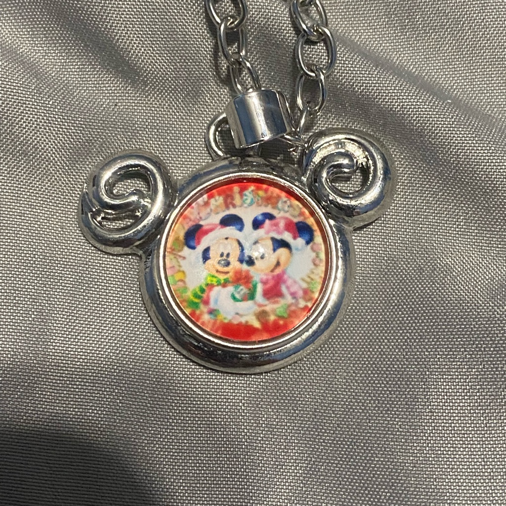 Silver Mickey Mouse Pendant Necklace